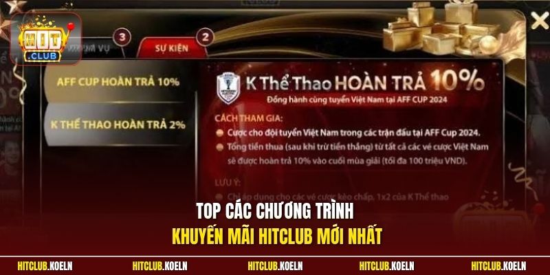 Top các chương trình khuyến mãi HitClub mới nhất